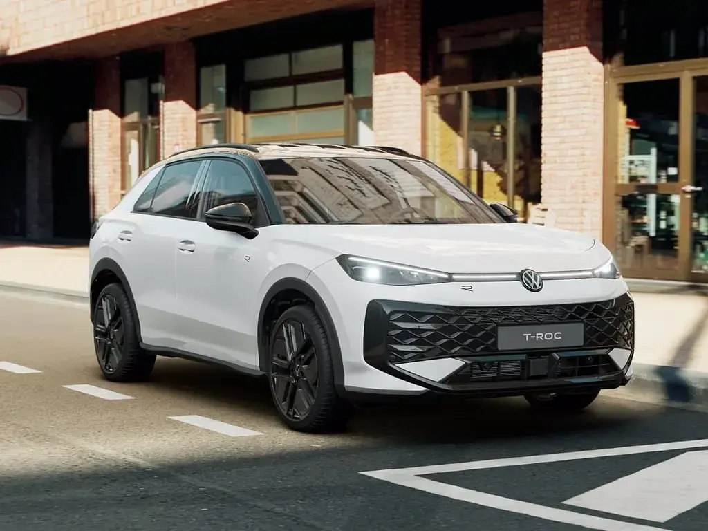 Nuova VW T-Roc R-line 150 CV (110 kW) 2026 Pure white nero SUV