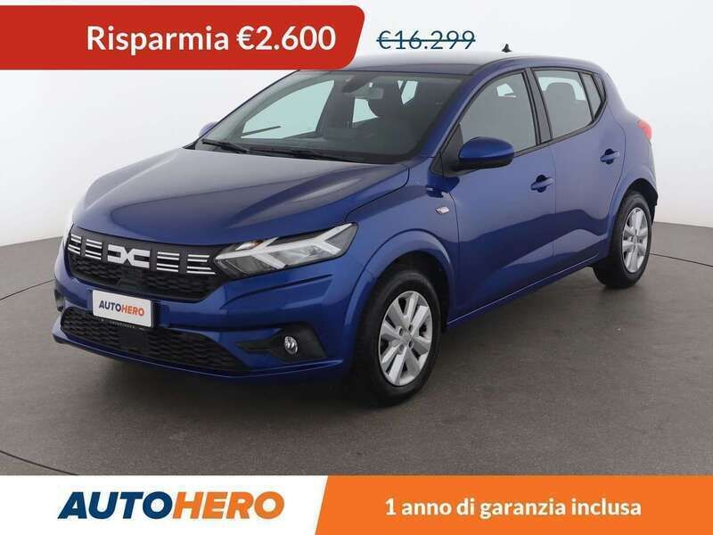 Blu Usata 2023 Dacia Sandero Expression Due volumi | 15.499 € (Buon prezzo) - Immagine 1/3