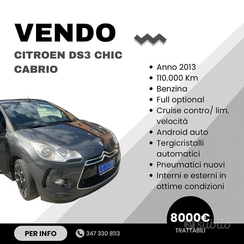 Usata Citroën DS3 Cabriolet 2013 Grigio Cabrio