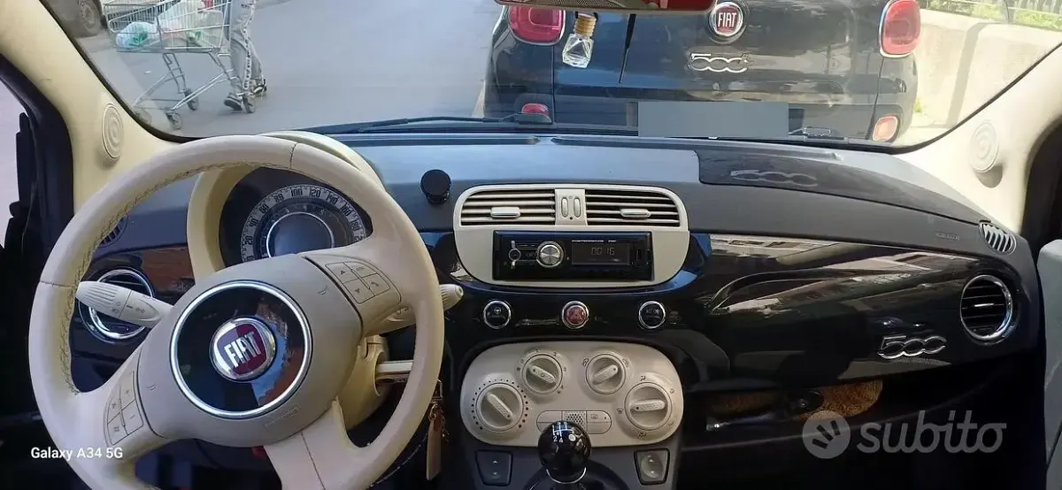 Usata Fiat 500 Lounge 69 CV (50 kW) 2012 Nero Monovolume