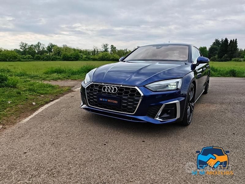 Usata Audi A5 Sportback S-Line 245 CV (180 kW) 2020 Blu Utilitaria