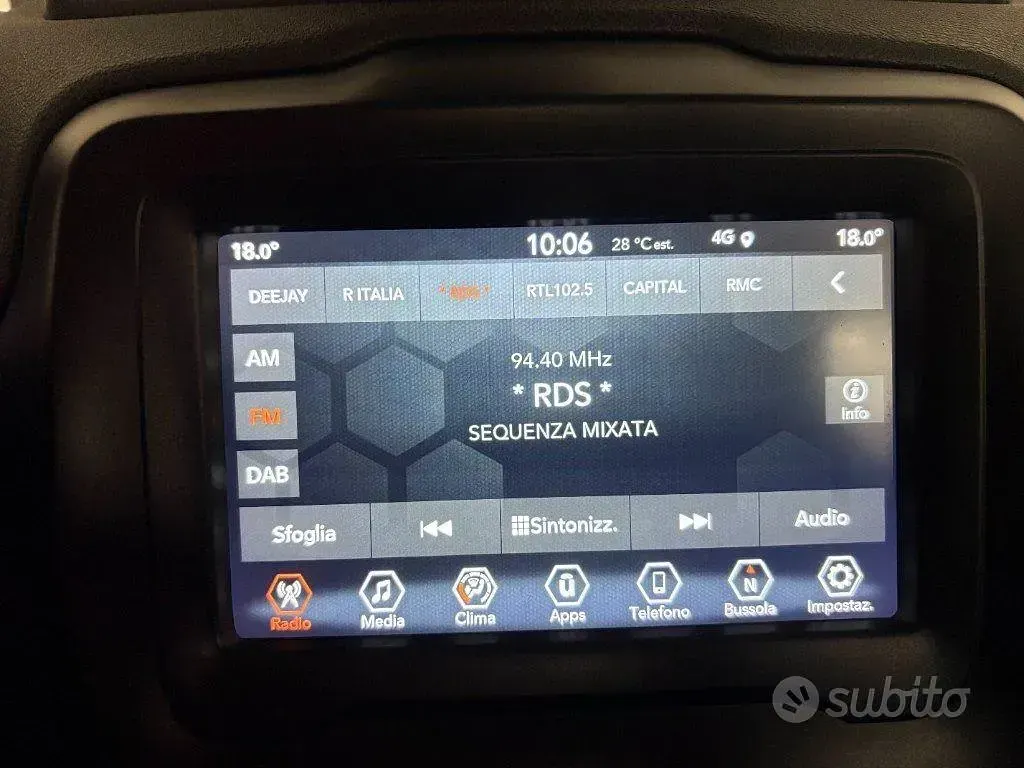 Usata Jeep Renegade Limited 150 CV (110 kW) 2022 Grigio scuro SUV