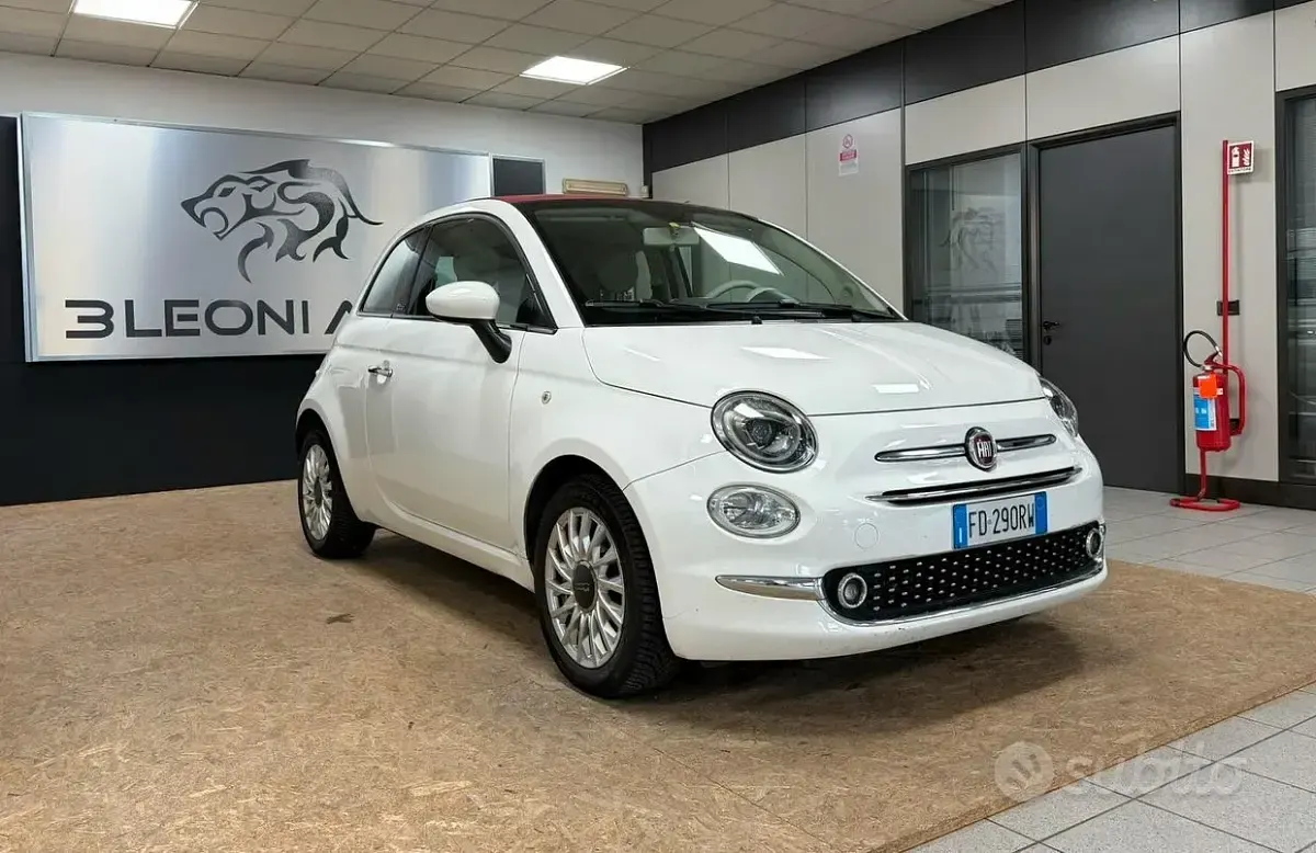 Usata Fiat 500C Lounge 95 CV (69 kW) 2016 Bianco Cabrio