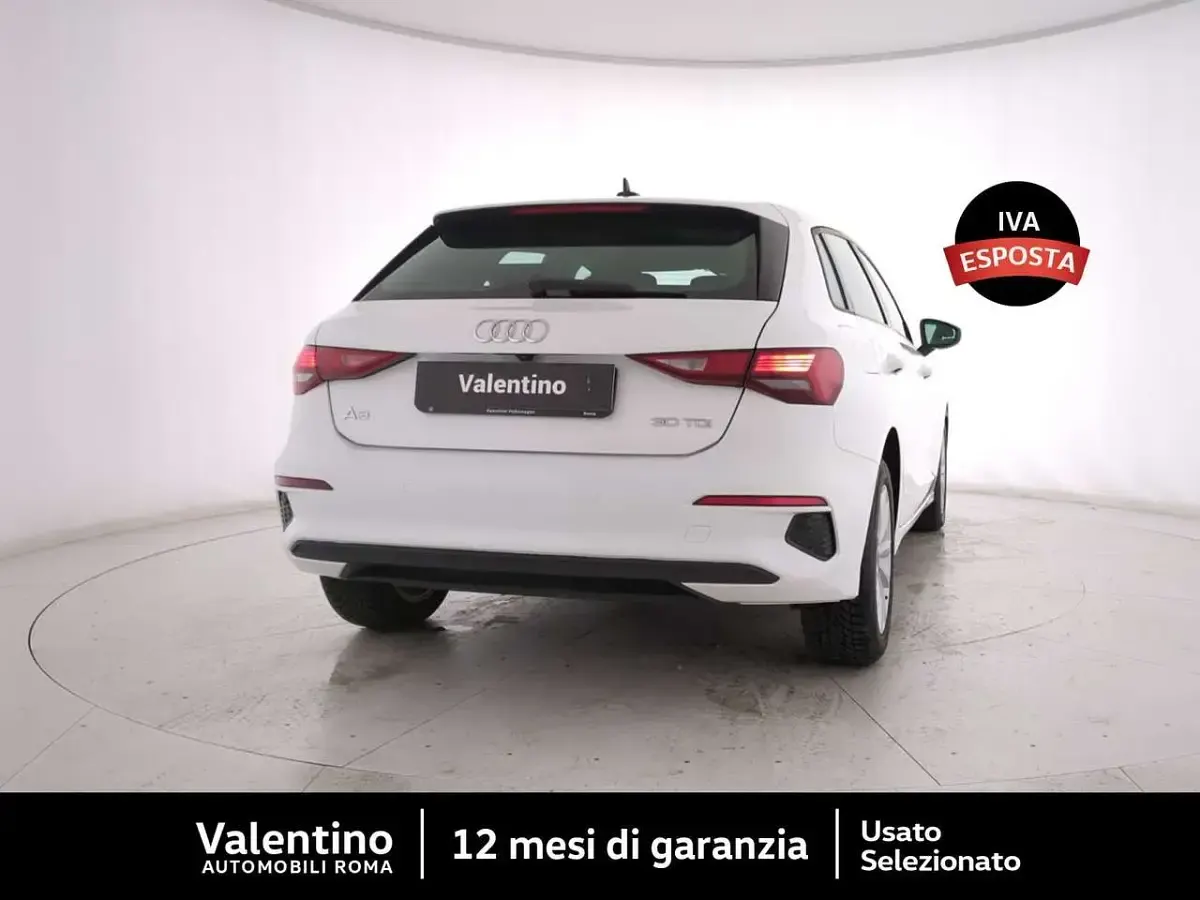 Usata Audi A3 Advanced 116 CV (85 kW) 2021 Bianco Berlina