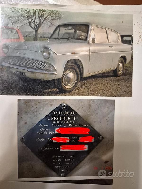 Usata Ford Anglia 1960 Berlina