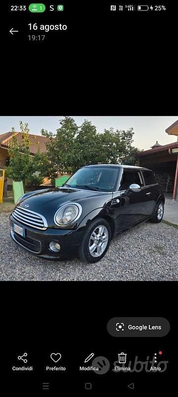 Usata Mini ONE 75 CV (55 kW) 2011 Nero Utilitaria