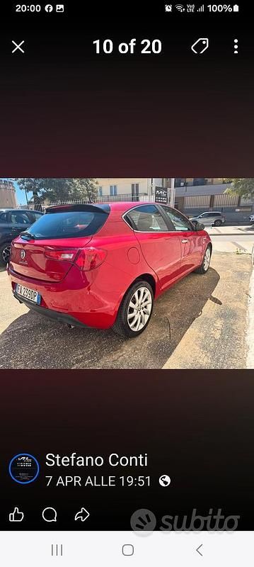 Usata Alfa Romeo Giulietta 150 CV (110 kW) 2015 Rosso Utilitaria