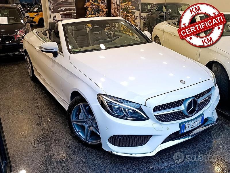 Usata Mercedes C220 Premium 170 CV (125 kW) 2017 Bianco Cabrio