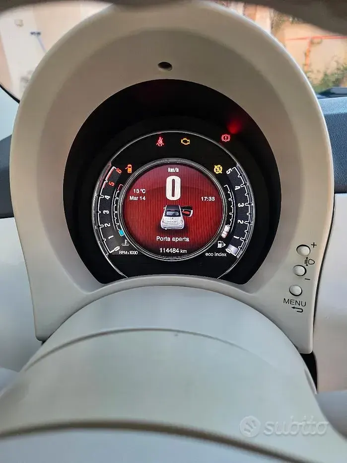 Usata Fiat 500C 95 CV (69 kW) 2015 Bianco Cabrio