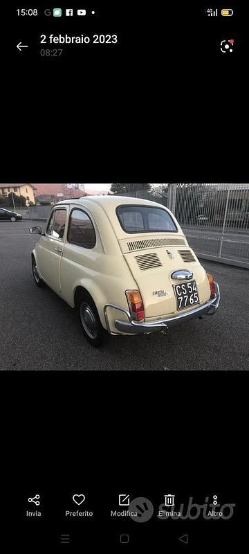 Usata Fiat 500 1970 Bianco Utilitaria