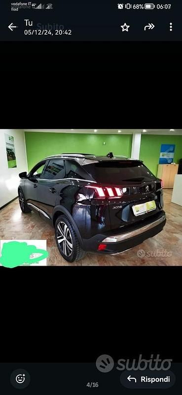 Usata Peugeot 3008 GT 177 CV (130 kW) 2018 Nero SUV