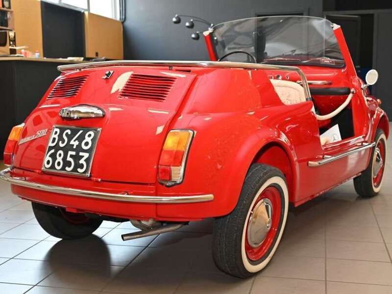 Usata Fiat 500 18 CV (13 kW) 1975 Rosso spiaggina/int. vimini Cabrio