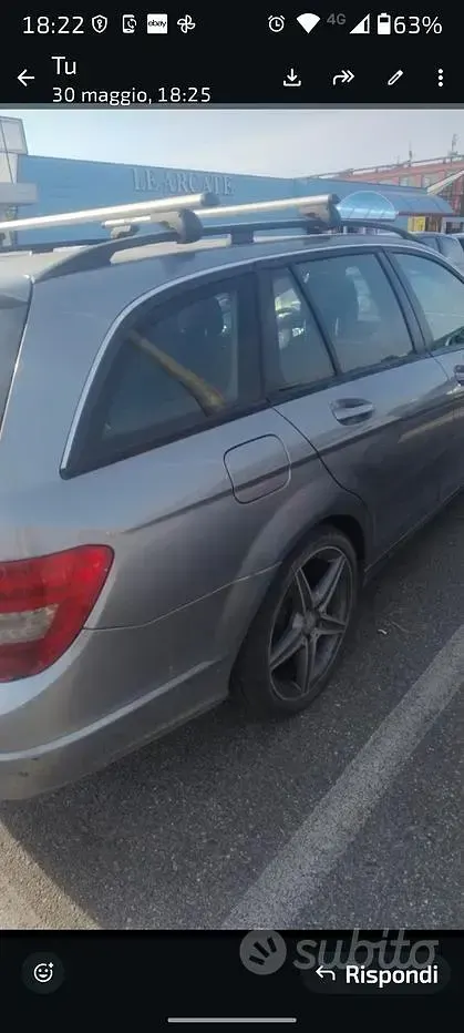Usata Mercedes C220 170 CV (125 kW) 2014 Grigio Station wagon