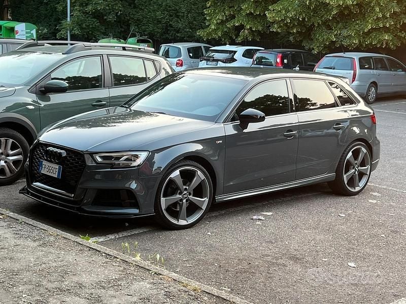 Usata Audi A3 S-Line 150 CV (110 kW) 2018 Grigio Berlina