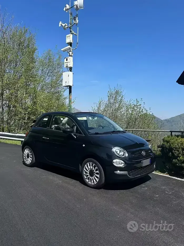 Usata Fiat 500C 69 CV (50 kW) 2016 Nero Cabrio