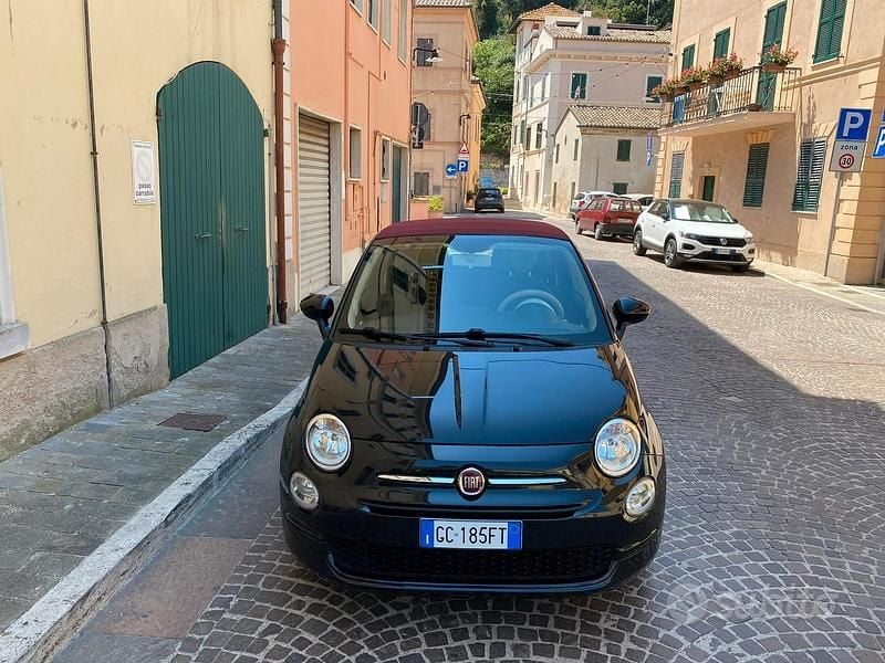 Usata Fiat 500 70 CV (51 kW) 2020 Nero Cabrio