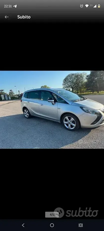 Usata Opel Zafira Tourer 140 CV (102 kW) 2013 Grigio Monovolume