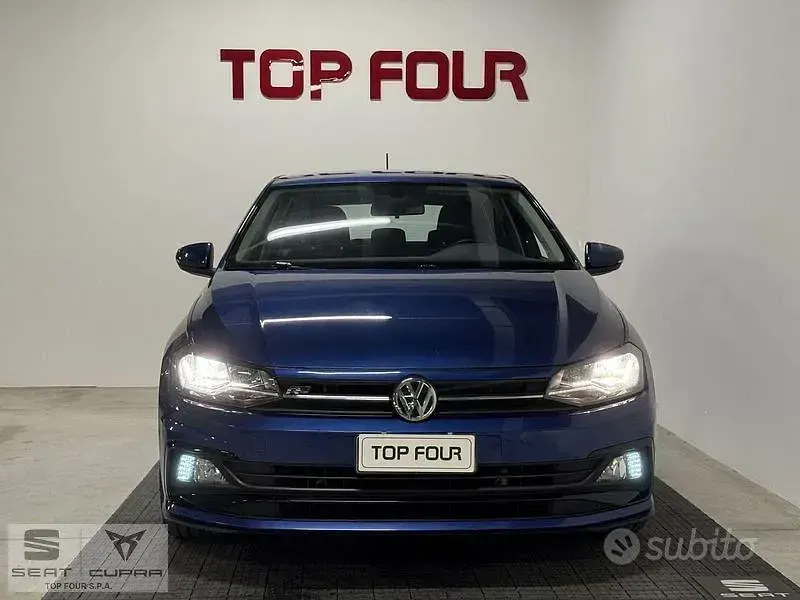 Usata VW Polo R-line 95 CV (69 kW) 2019 Blu Utilitaria