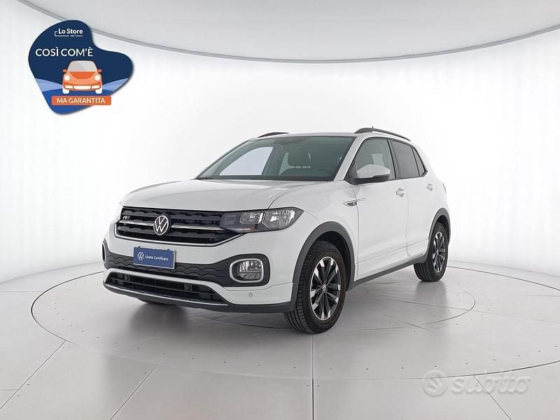 Pure white Usata 2022 VW T-Cross Sportline SUV | 18.500 € (Buon prezzo) - Immagine 1/4