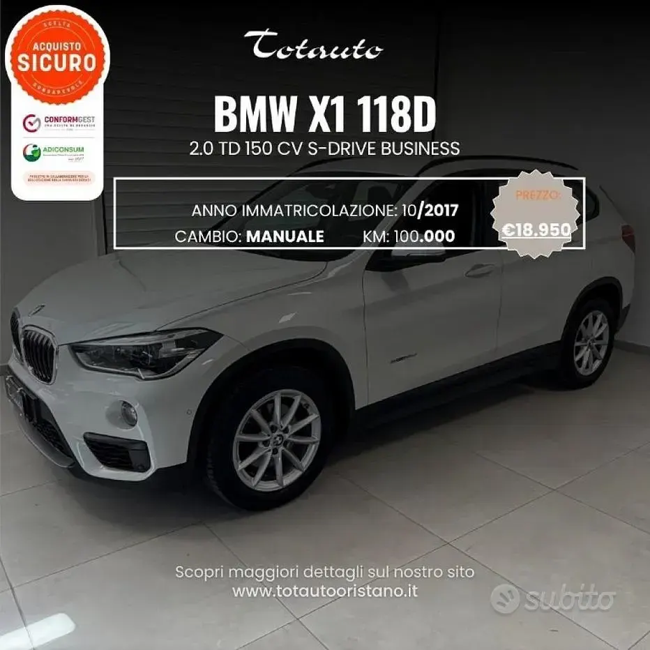 Usata BMW X1 150 CV (110 kW) 2017 Antracite SUV