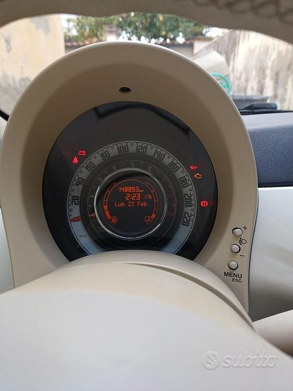 Usata Fiat 500C 69 CV (50 kW) 2013 Bianco Cabrio