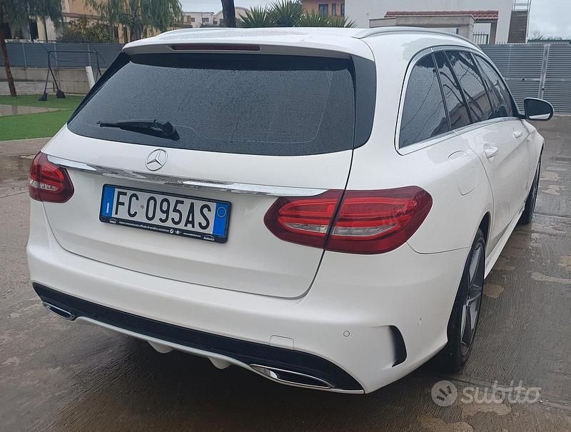 Usata Mercedes C220 AMG 170 CV (125 kW) 2016 Bianco Station wagon