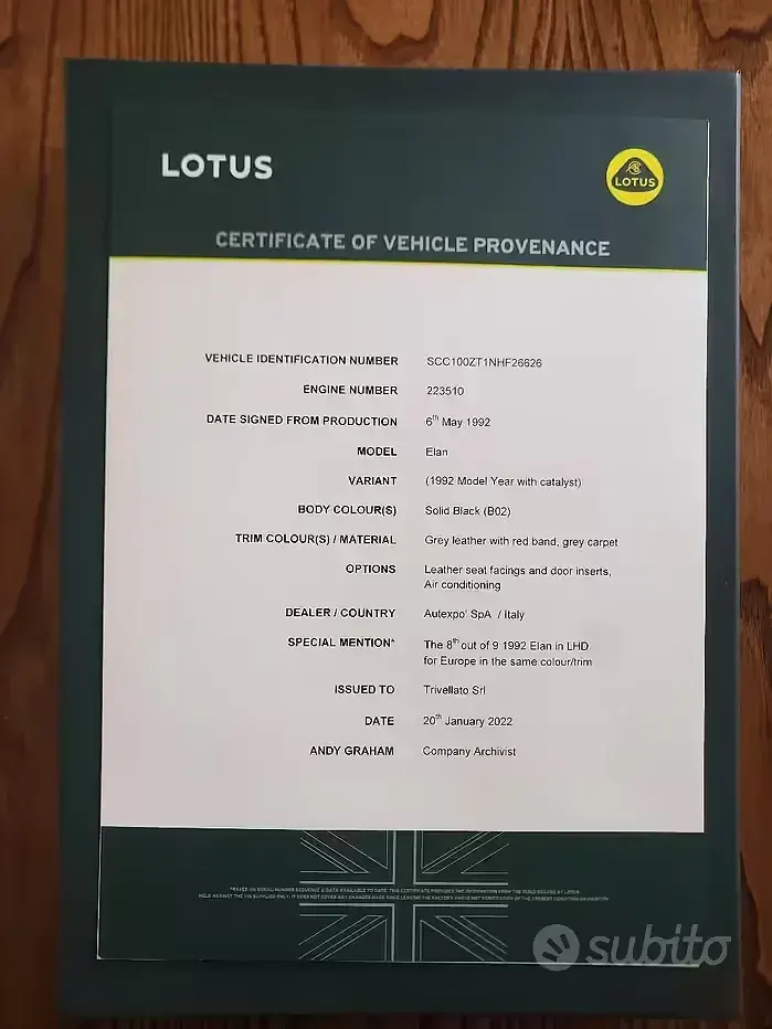 Usata Lotus Elan 158 CV (116 kW) 1992 Nero Cabrio
