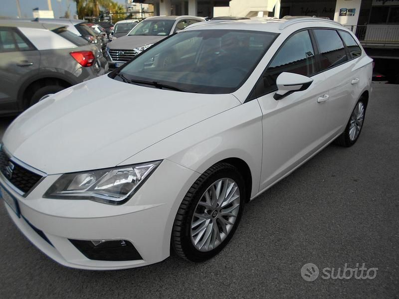 Usata Seat Leon ST Business 110 CV (80 kW) 2017 Bianco Station wagon