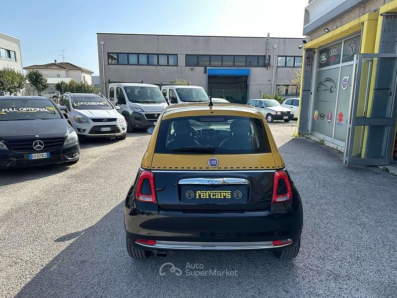 Begagnad Fiat 500 Lounge 69 HK (50 kW) 2017 Gul Halvkombi