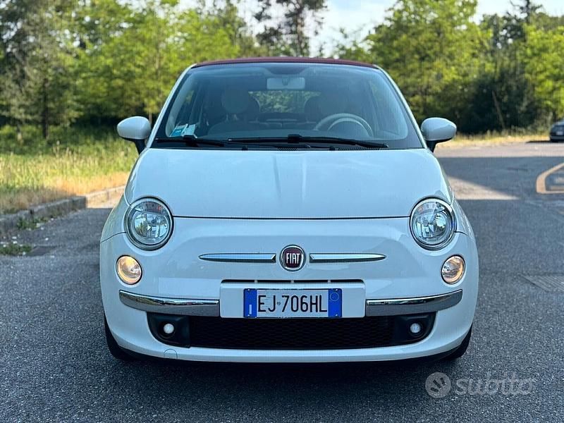 Usata Fiat 500C Lounge 69 CV (50 kW) 2011 Bianco Cabrio