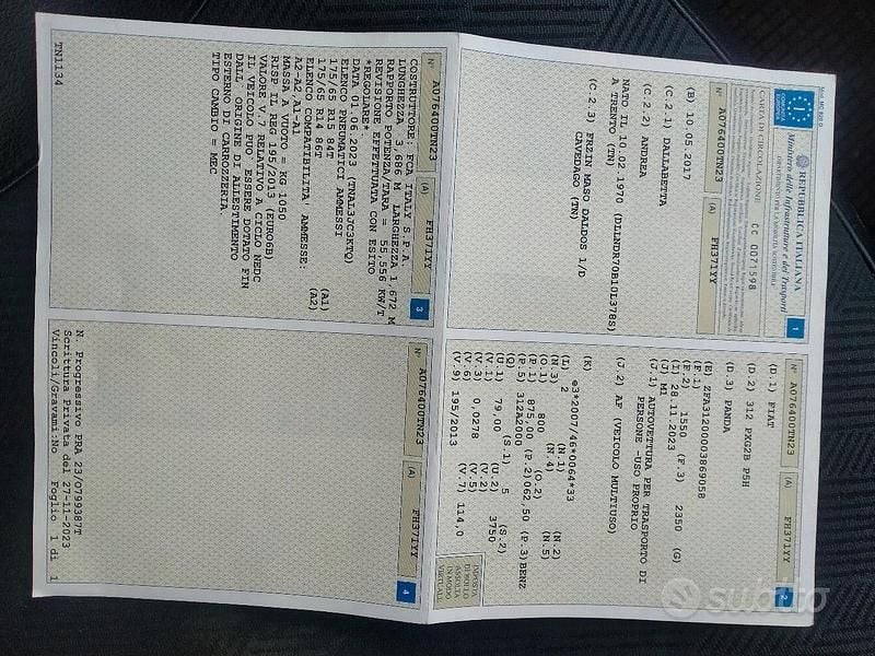 Usata Fiat Panda 4x4 86 CV (63 kW) 2017 Bianco Utilitaria