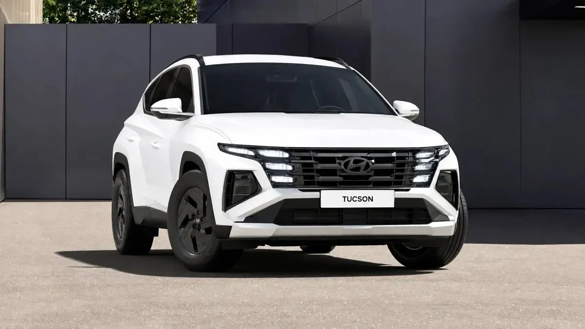 Nuova Hyundai Tucson Blackline 136 CV (100 kW) 2026 Atlas white SUV