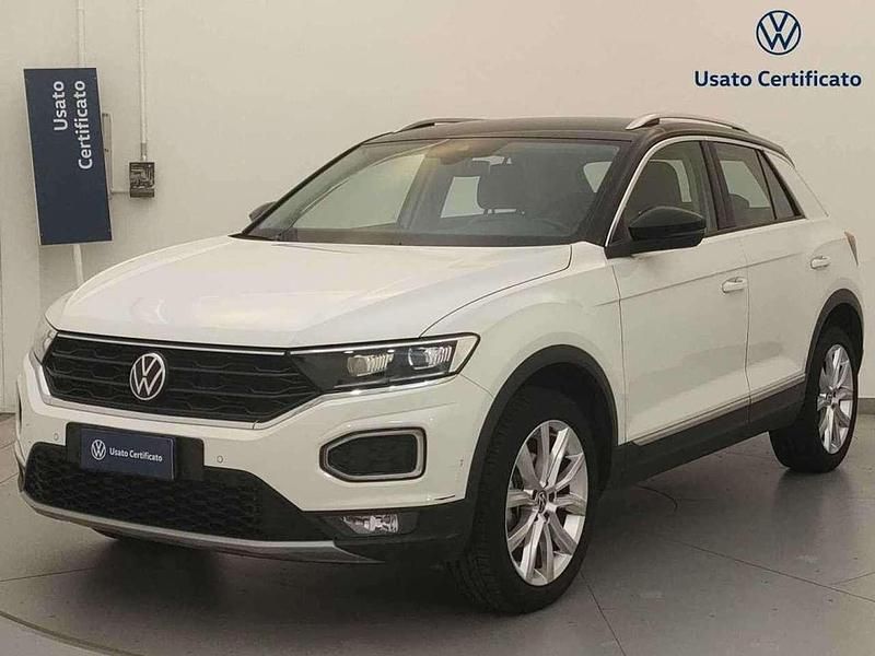 Bianco / nero Usata 2021 VW T-Roc Advance SUV | 22.900 € (Buon prezzo) - Immagine 1/4