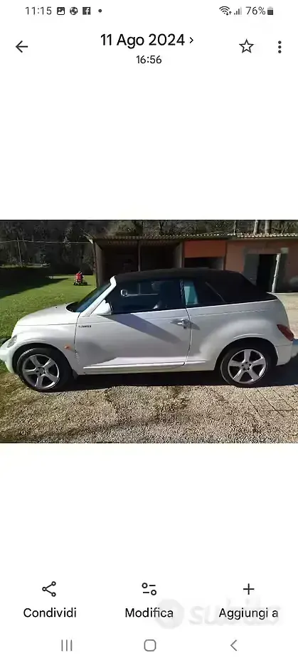 Usata Chrysler PT Cruiser 223 CV (164 kW) 2005 Bianco Cabrio