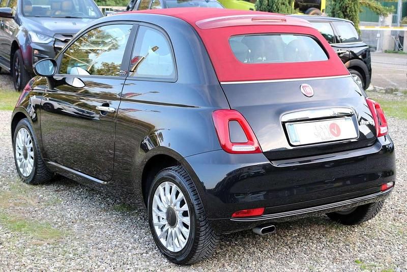 Usata Fiat 500C Lounge 69 CV (50 kW) 2020 Nero  capote bordeaux Cabrio