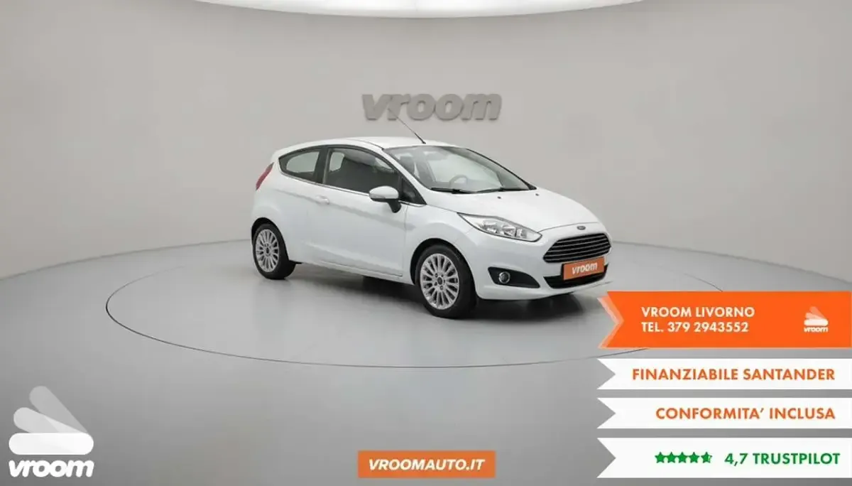 Usata Ford Fiesta Titanium 75 CV (55 kW) 2014 Bianco Utilitaria