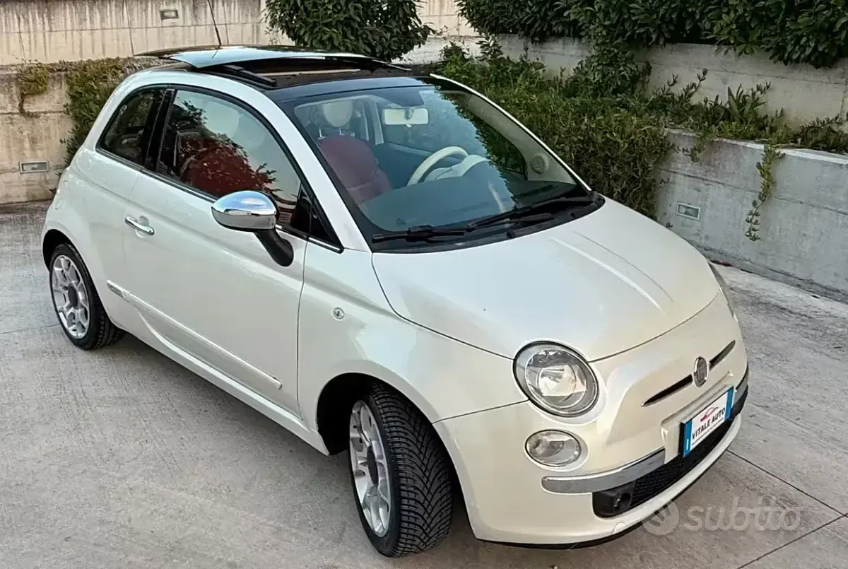 Usata Fiat 500 Sport 75 CV (55 kW) 2009 Bianco Cabrio