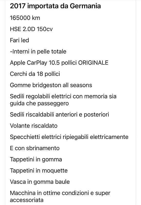 Usata Land Rover Discovery Sport HSE 150 CV (110 kW) 2017 SUV