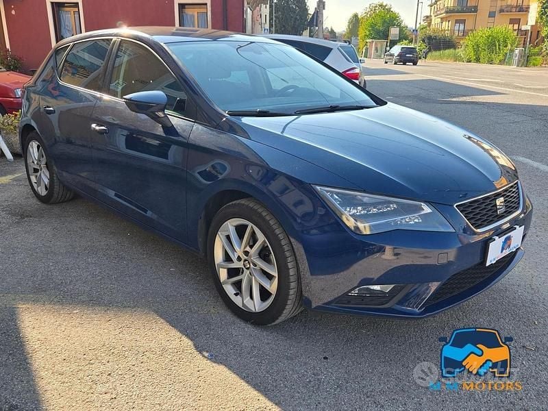 Usata Seat Leon Style 110 CV (80 kW) 2017 Blu Berlina