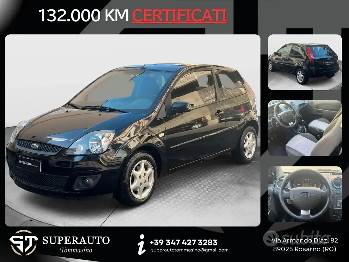 Usata Ford Fiesta 68 CV (50 kW) 2007 Nero Utilitaria