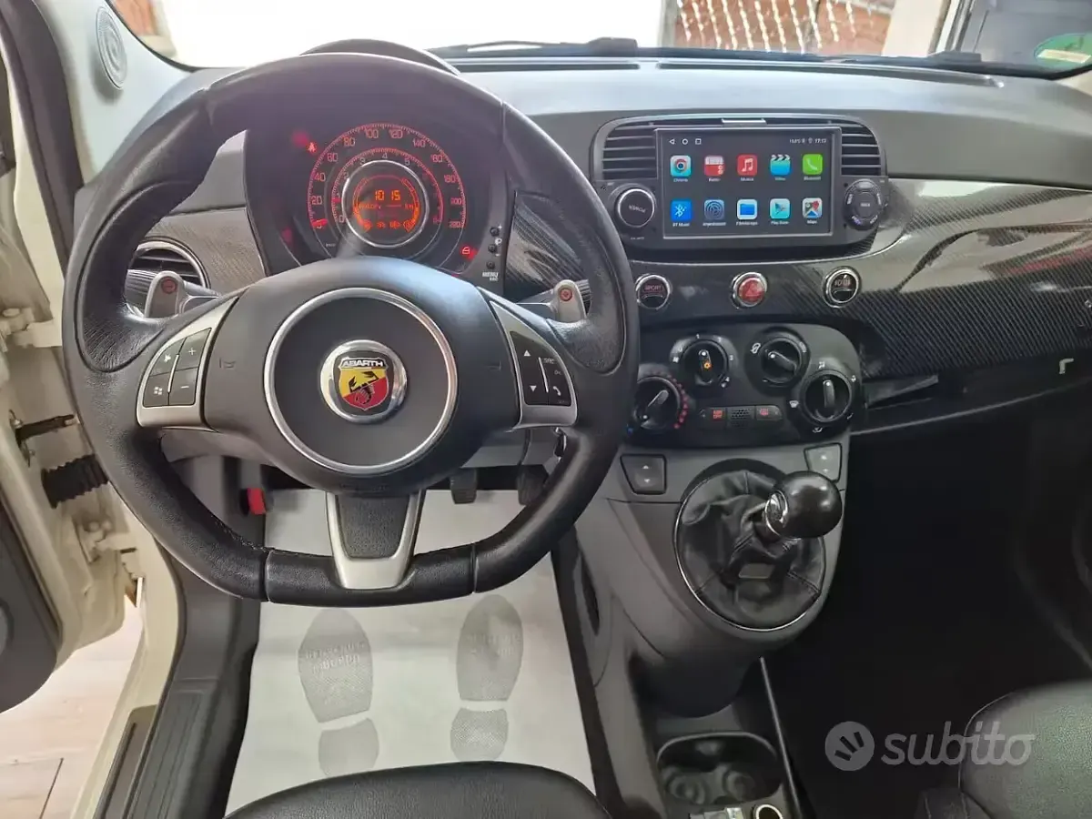 Usata Fiat 500 Abarth 100 CV (73 kW) 2010 Bianco Berlina
