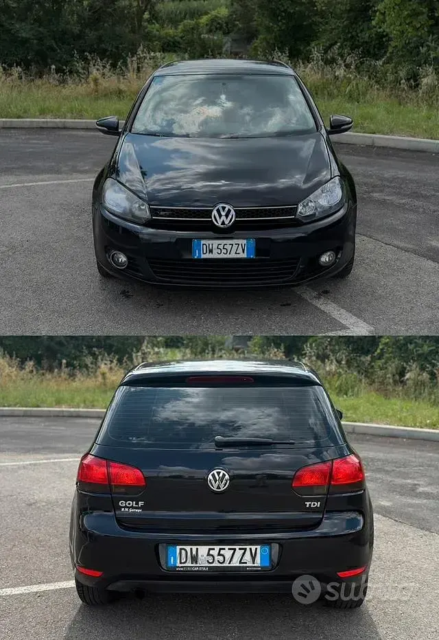 Usata VW Golf VI 105 CV (77 kW) 2010 Nero Utilitaria