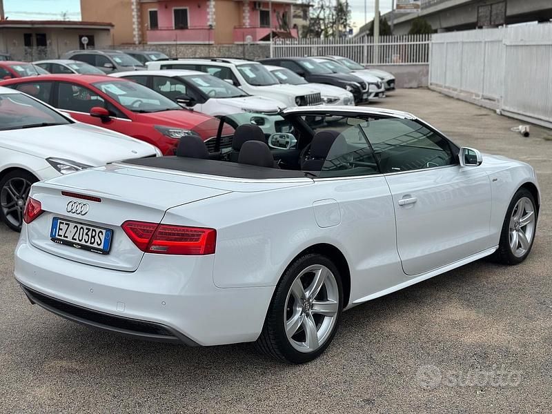 Usata Audi A5 Cabriolet S-Line 177 CV (130 kW) 2015 Bianco Cabrio