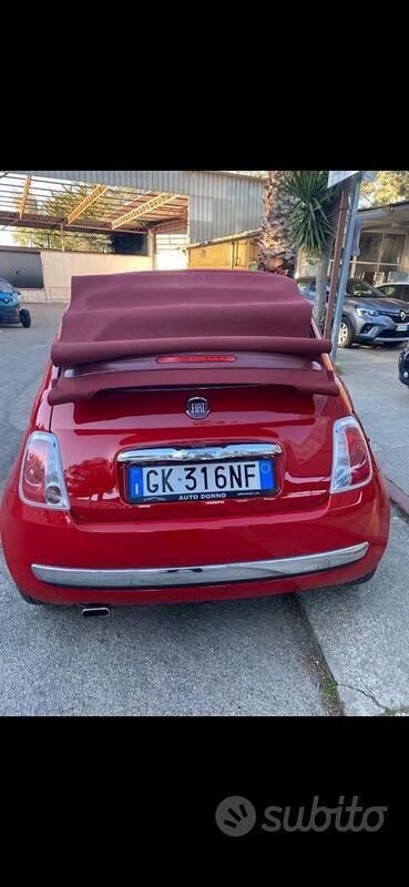 Usata Fiat 500 69 CV (50 kW) 2009 Rosso Cabrio