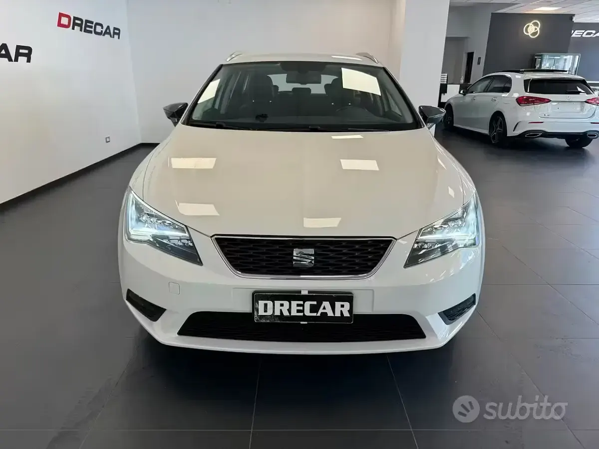 Usata Seat Leon ST CONNECT 110 CV (80 kW) 2016 Bianco Station wagon