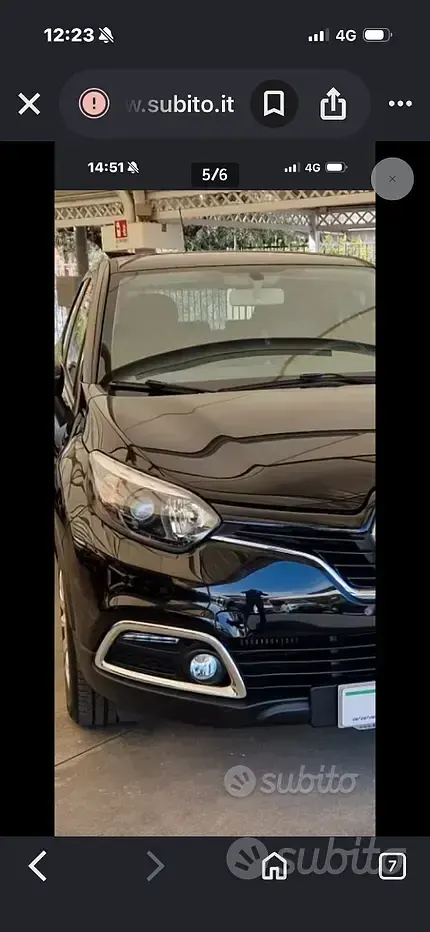 Usata Renault Captur 90 CV (66 kW) 2013 Nero SUV