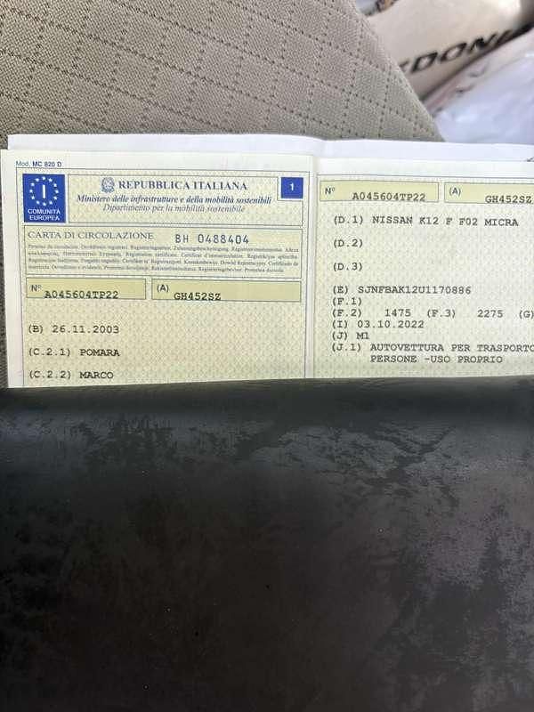 Usata Nissan Micra Comfort 60 CV (44 kW) 2003 Berlina