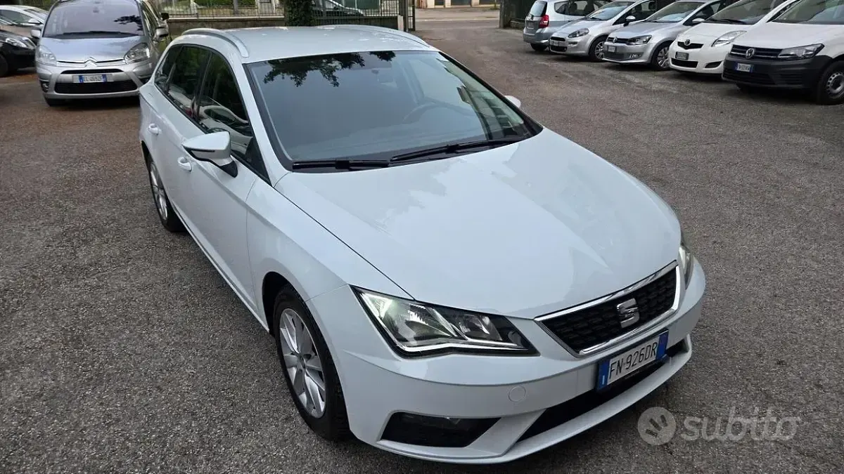 Usata Seat Leon ST Business 115 CV (84 kW) 2018 Bianco Station wagon