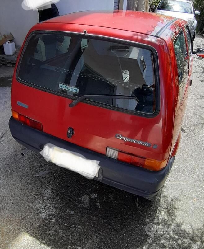 Usata Fiat Cinquecento 41 CV (30 kW) 1995 Rosso Utilitaria