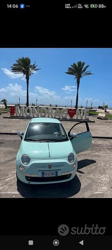 Usata Fiat 500 69 CV (50 kW) 2015 Verde Utilitaria